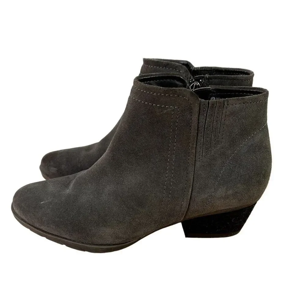 Blondo Ankle Bootie Women's Size 7.5M Waterproof Gray Suede